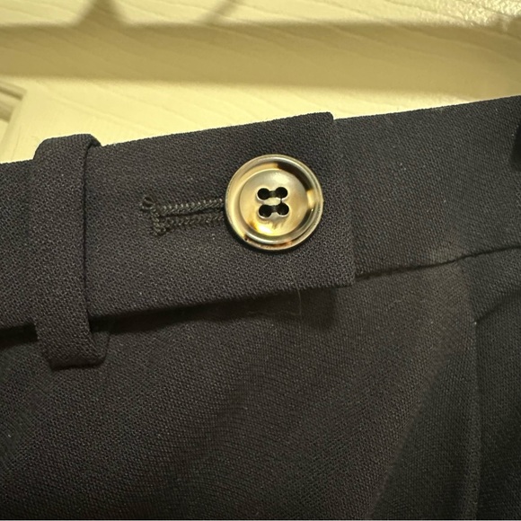 Giorgio Armani Crease-Front Virgin Wool Navy Trousers Pants Size 48 - Picture 4 of 7